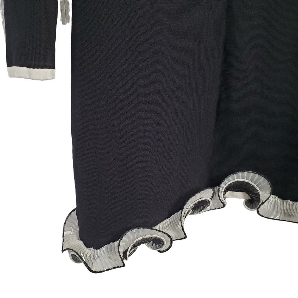 Talk of the Walk Boutique Size S Jacket Light Knit Ruffle Frilly Flyaway Duster - Picture 11 of 12